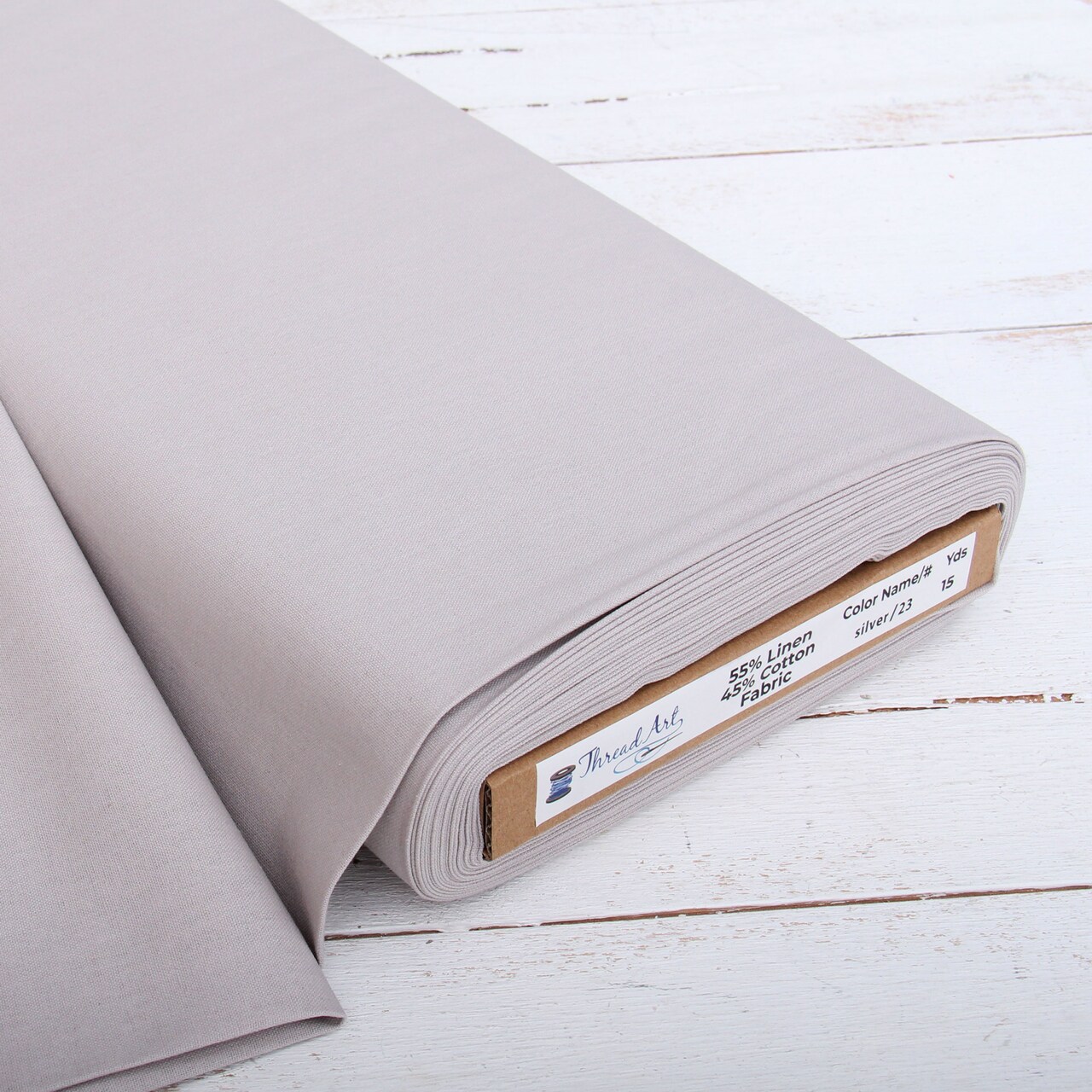 Threadart Linen Fabric By The Yard - Embroidery Fabric 55" Width- Premium Cotton Linen Fabric for Embroidery, Cross Stitch, Apparel, Linen Canvas, Home Décor